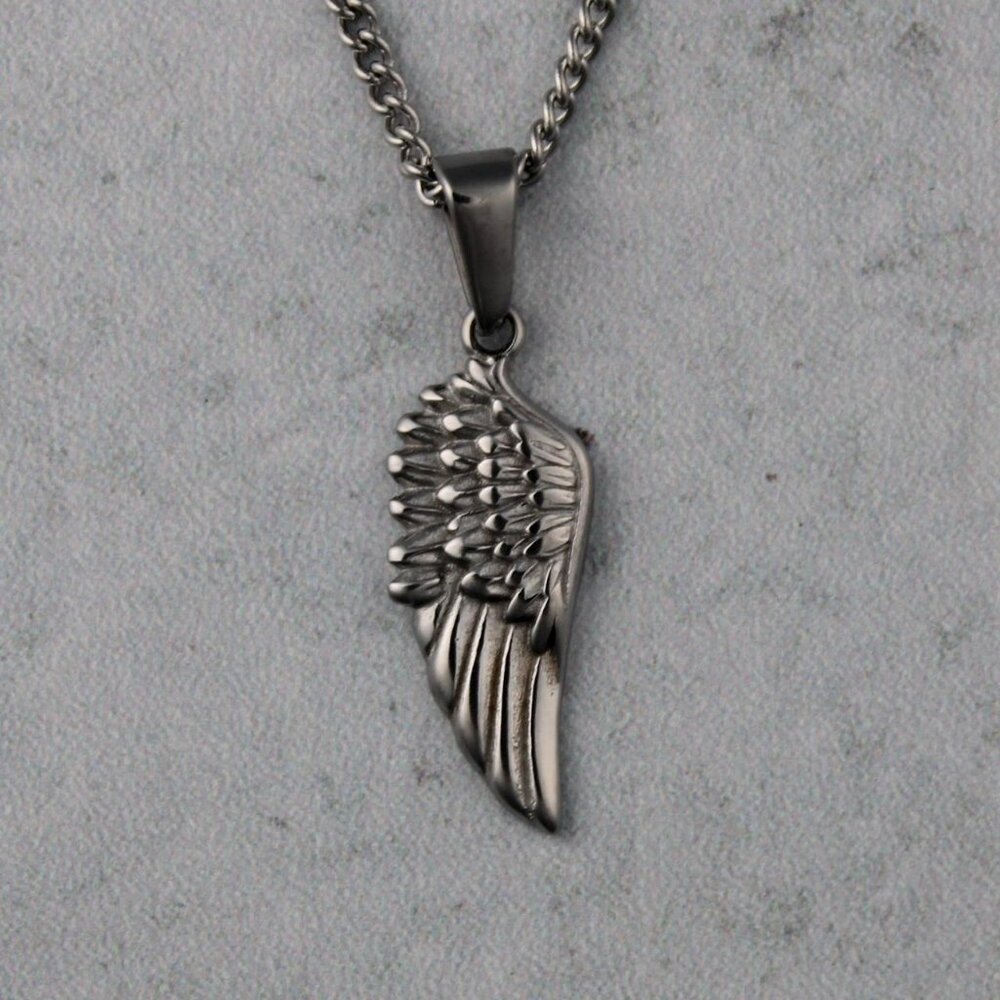 Silver Wing Pendant Chain Necklace